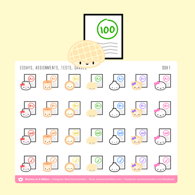 S081 | Back To School - Grades  Stickers