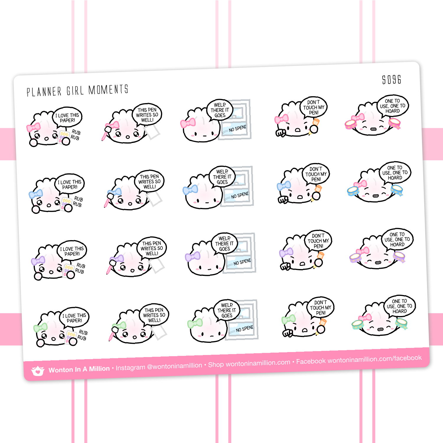 Tang Ina Mu Sticker Planner Girl Moments Dimsum Planner Stickers - Wonton In A Million