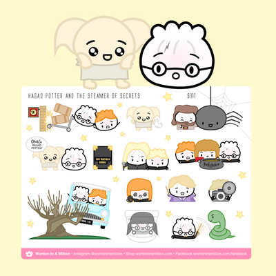 S111 | Hagao Potter [Book 2] - "The Steamer Of Secrets" Stickers