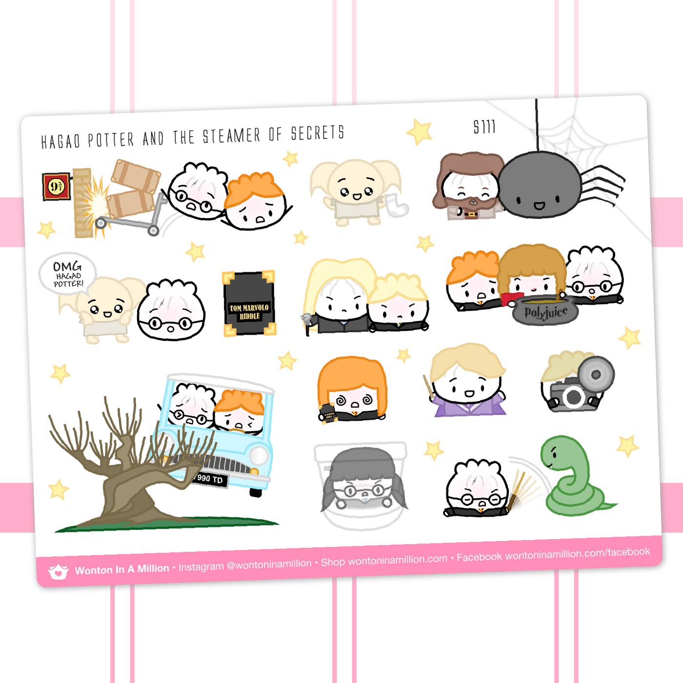 S111 | Hagao Potter [Book 2] - "The Steamer Of Secrets" Stickers