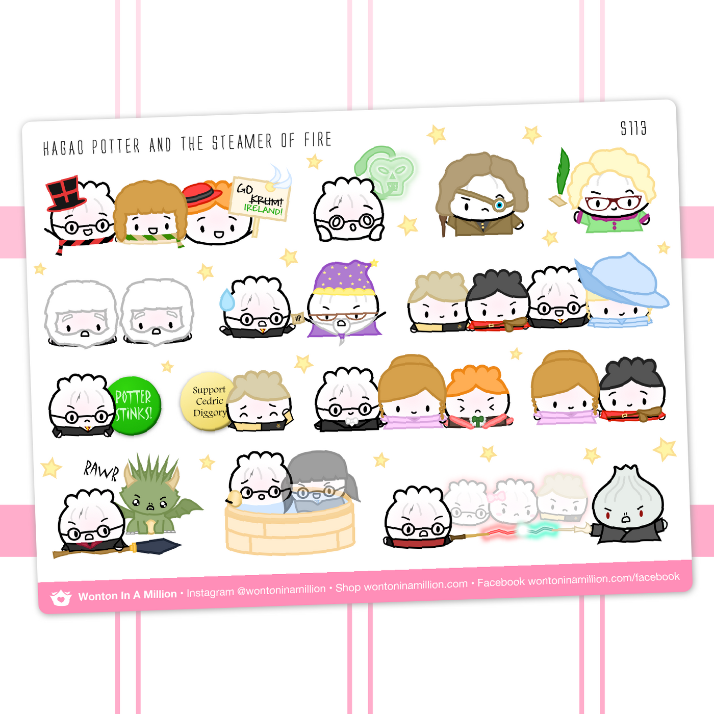 S113 | Hagao Potter [Book 4] - "The Steamer Of Fire" Stickers