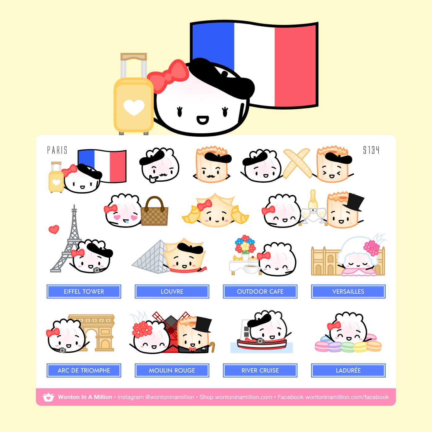 Paris Bucket List Stickers