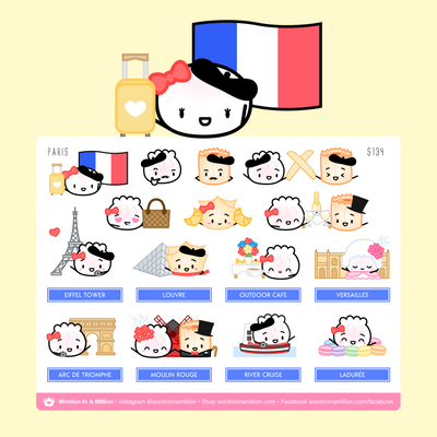 Paris Bucket List Stickers