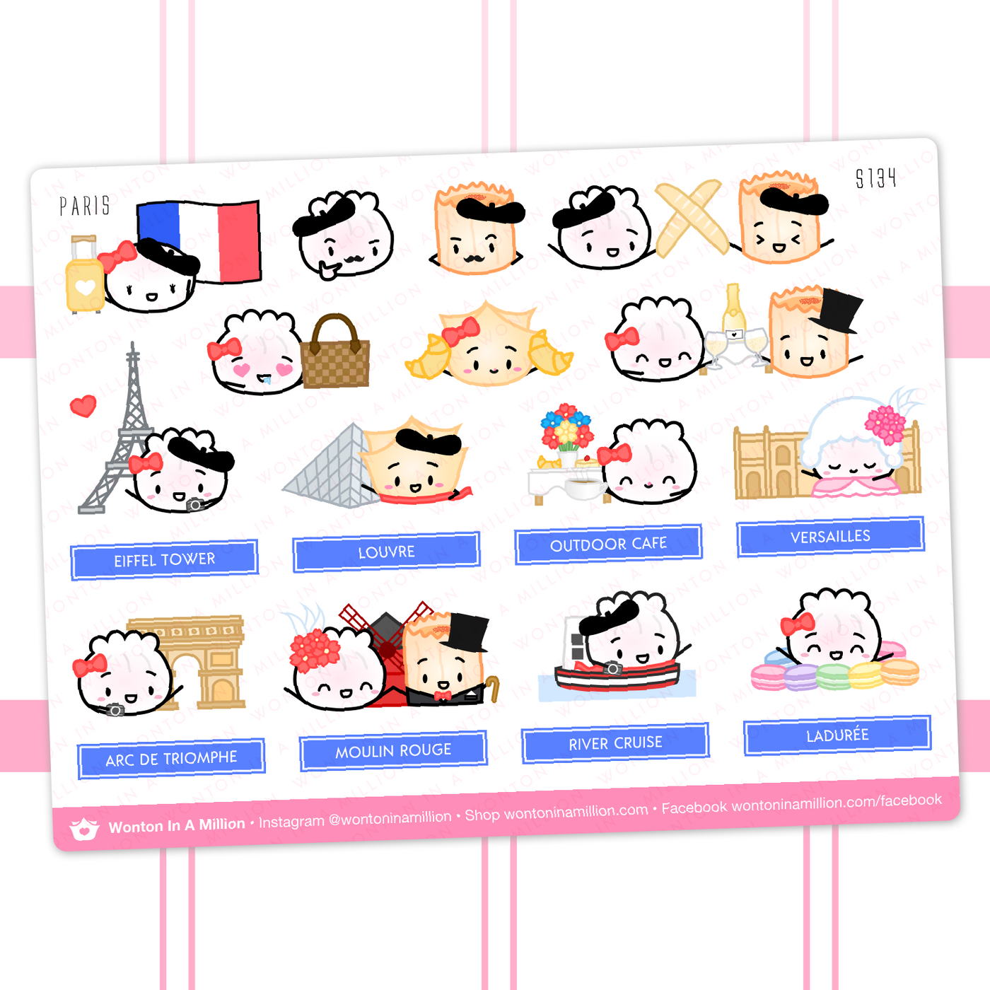 Paris Bucket List Stickers