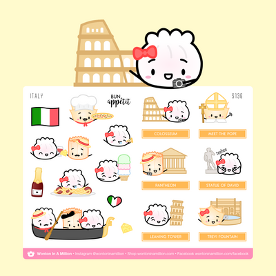 S136 | Italy Bucket List Stickers