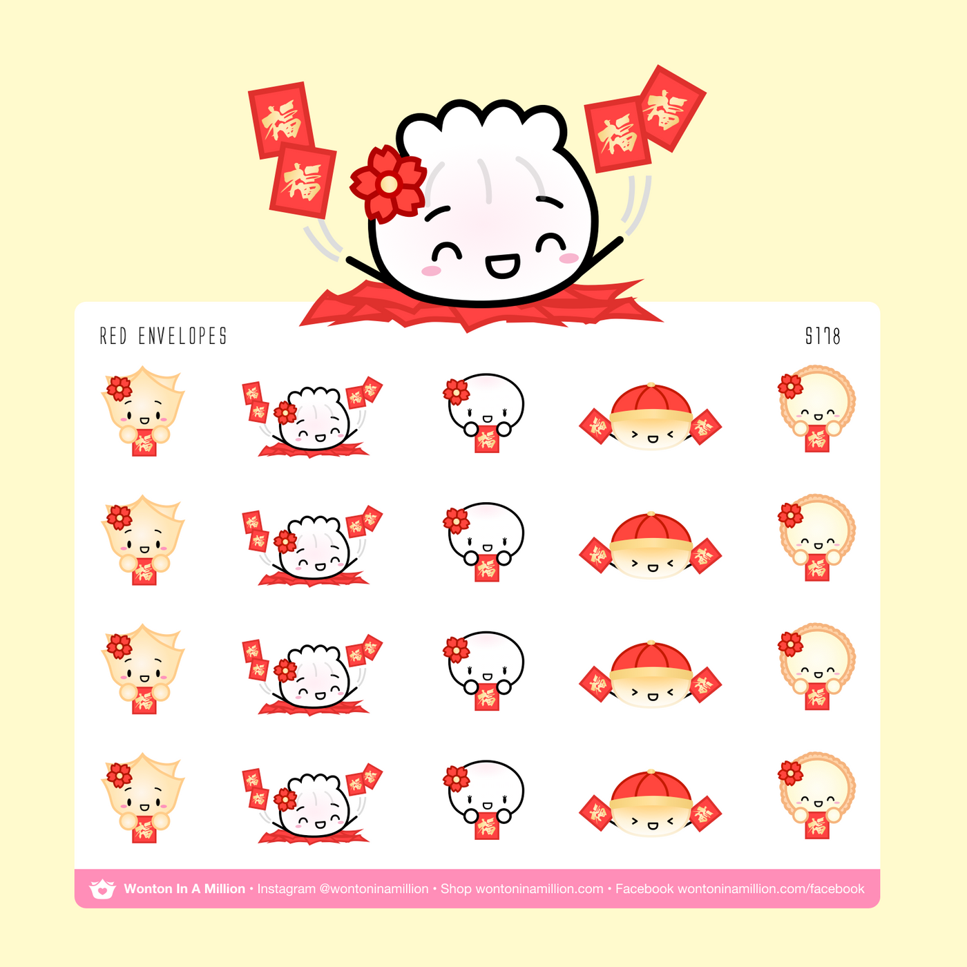 S178 | Red Envelopes Stickers