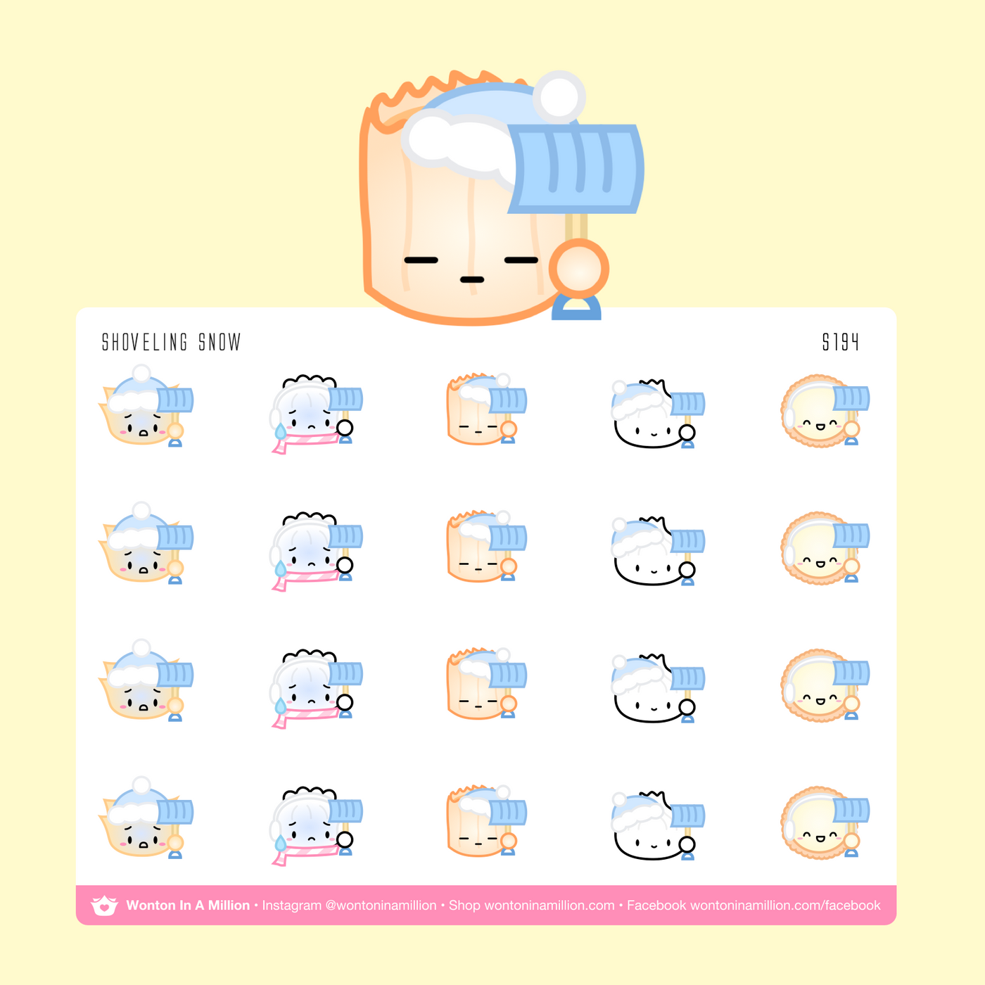 S194 | Snow Shoveling Stickers