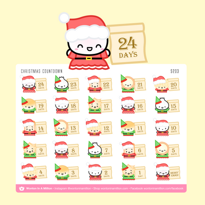 S203 | Christmas Countdown Stickers