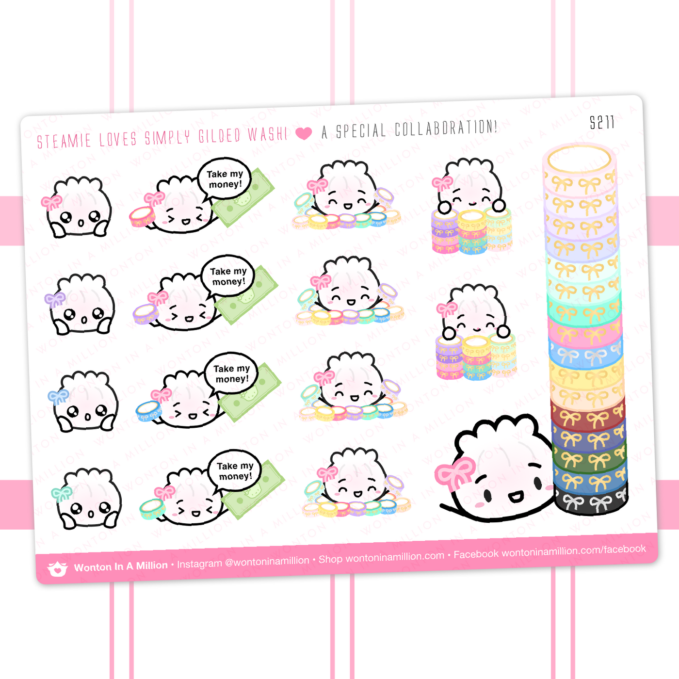 S211 | Steamie Loves Simply Gilded Washi Stickers