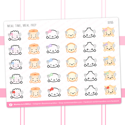Meal Time and Meal Prep Stickers