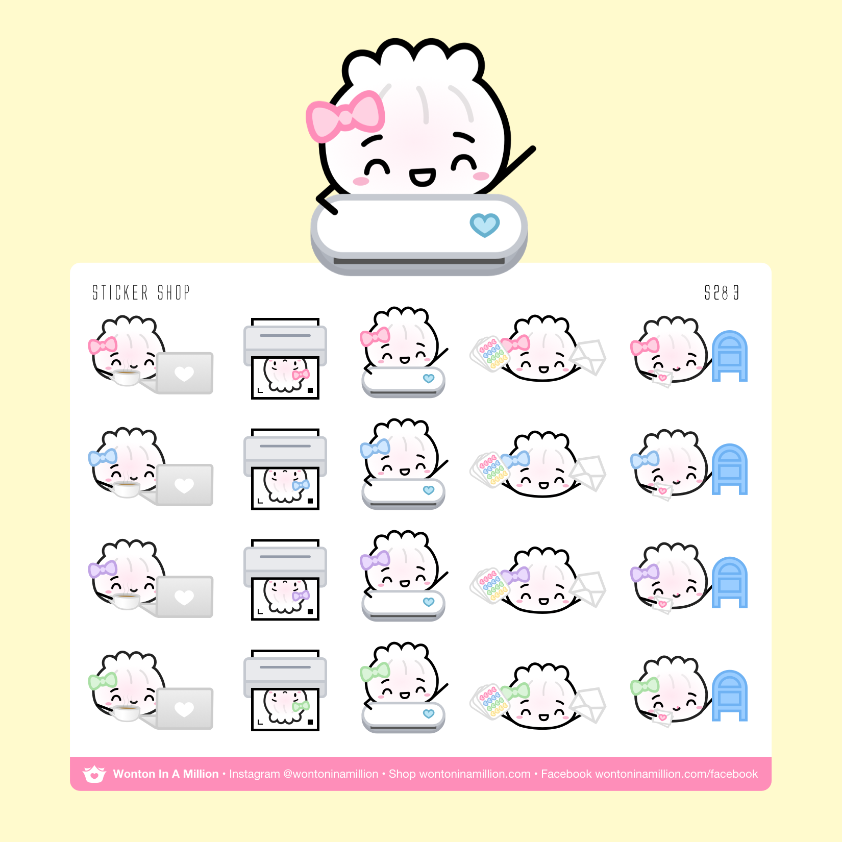 Sticker Shop Dimsum Planner Stickers - Wonton In A Million