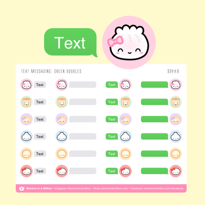 Text Messaging Green Bubbles Stickers
