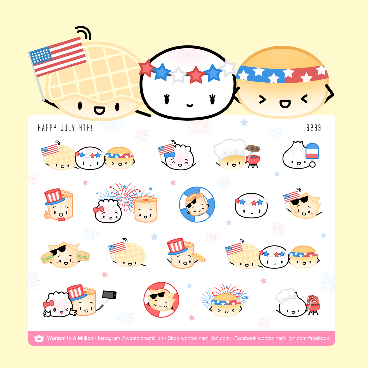 July 4th Stickers