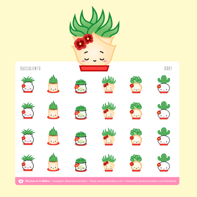 S321 | Succulents Stickers