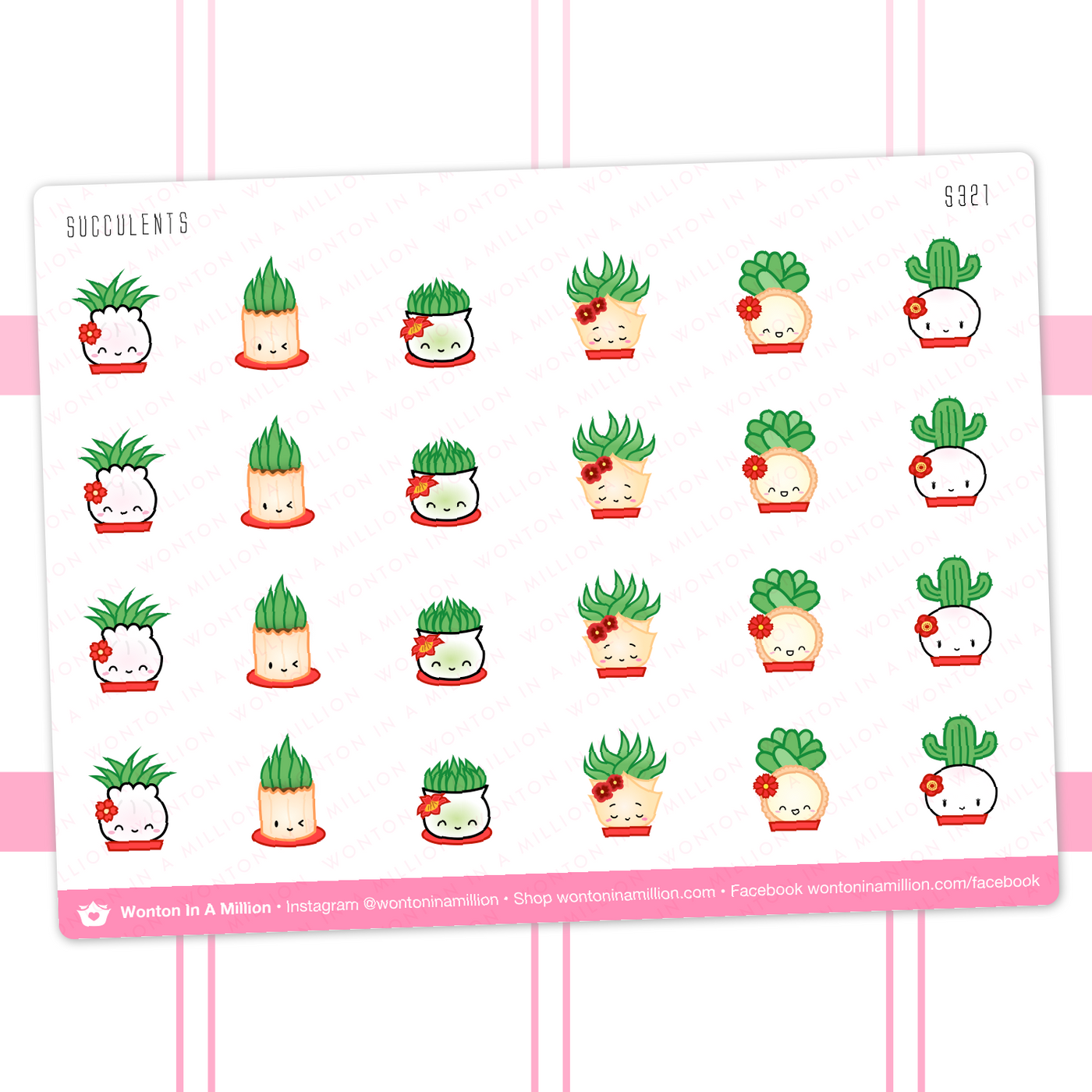 S321 | Succulents Stickers
