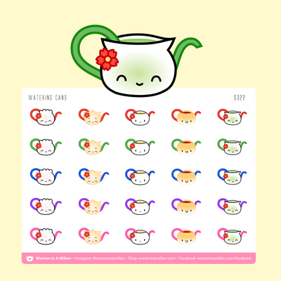 S322 | Plant Watering Cans Stickers
