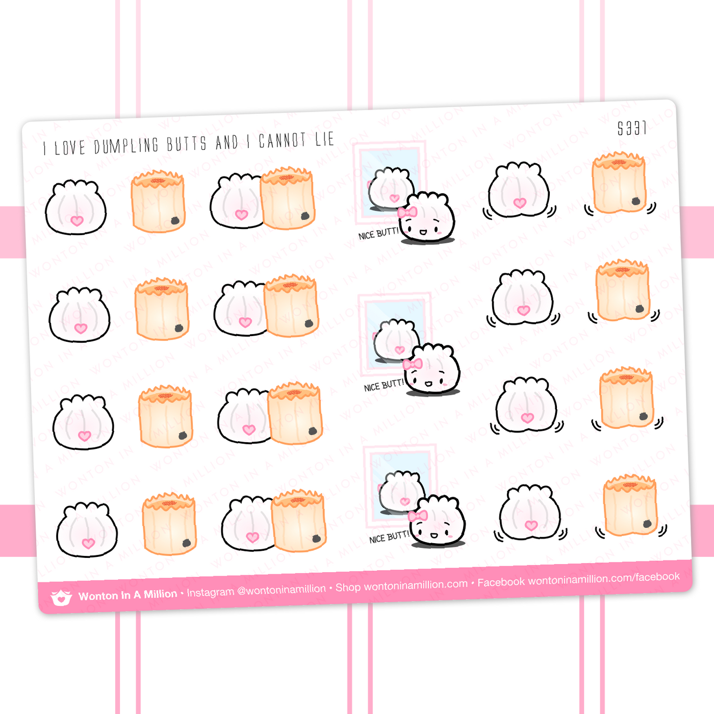 Nice Butts Workout Stickers