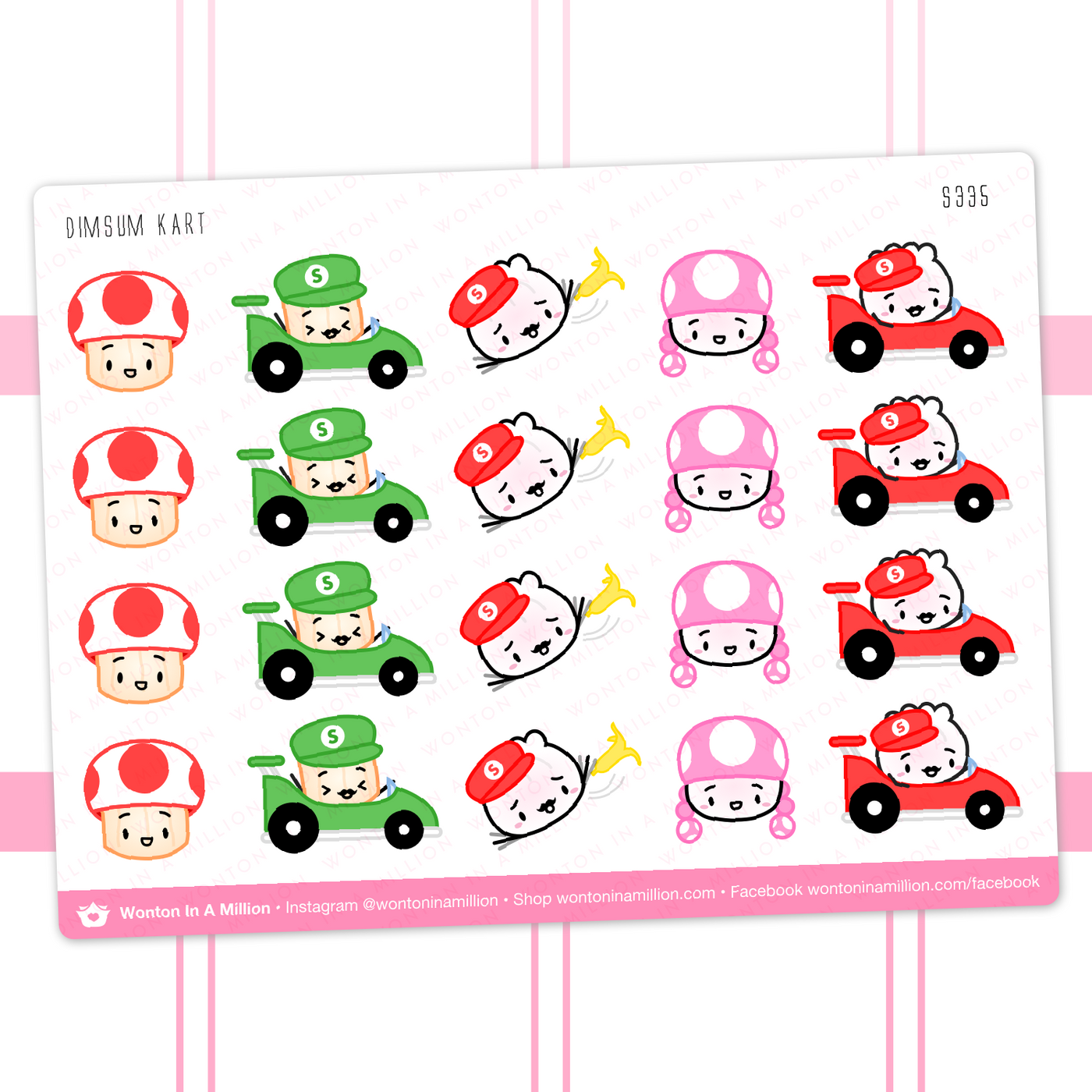 Dumpling (Mario) Kart Stickers