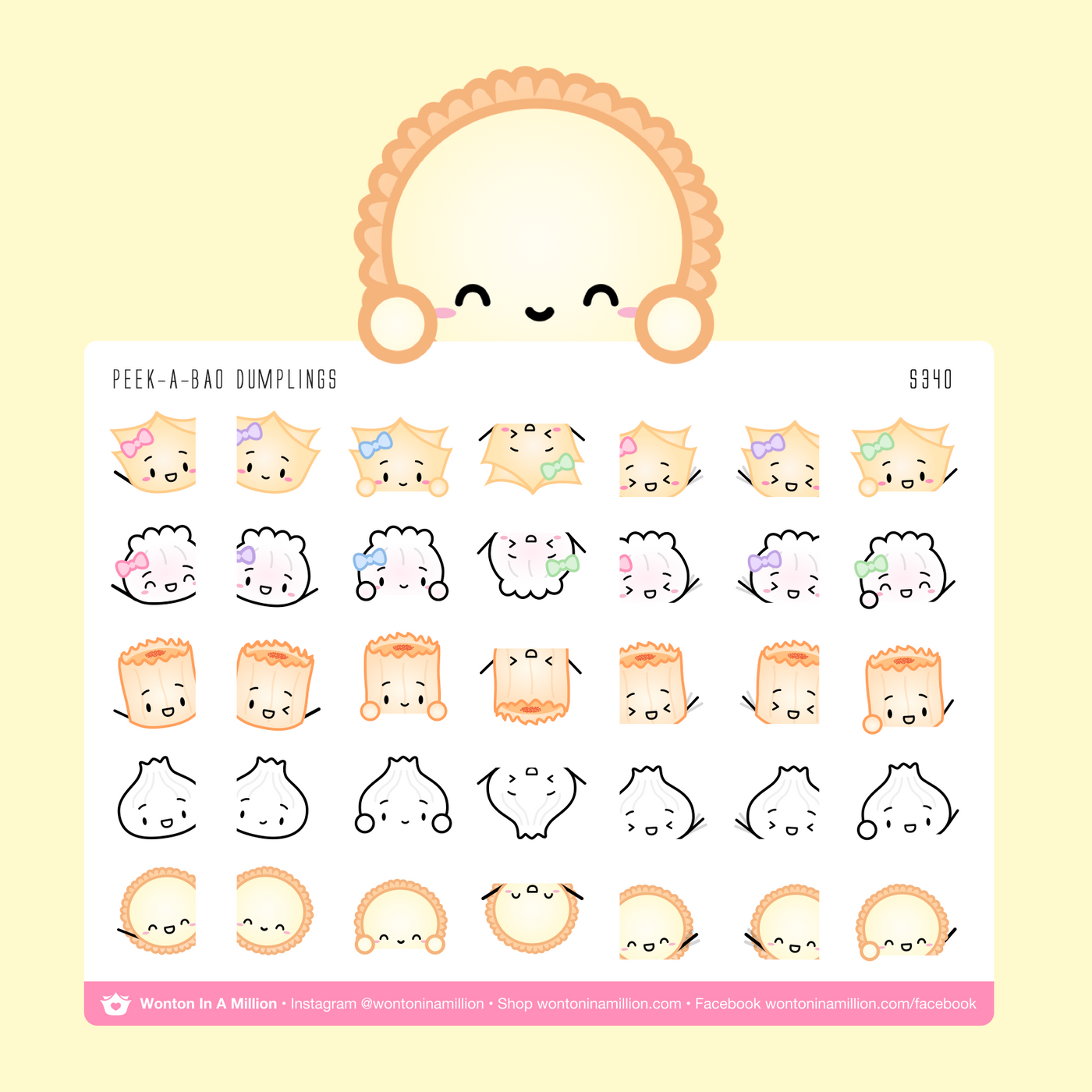 Peeking Dimsum Stickers