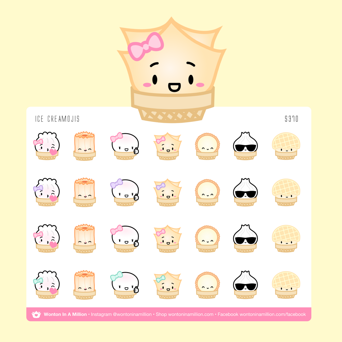 Ice Cream Emojis Stickers