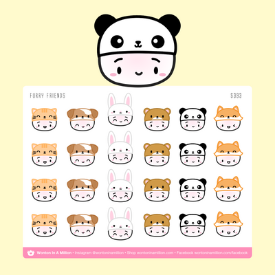 Steamie's Furry Friends Hats Stickers