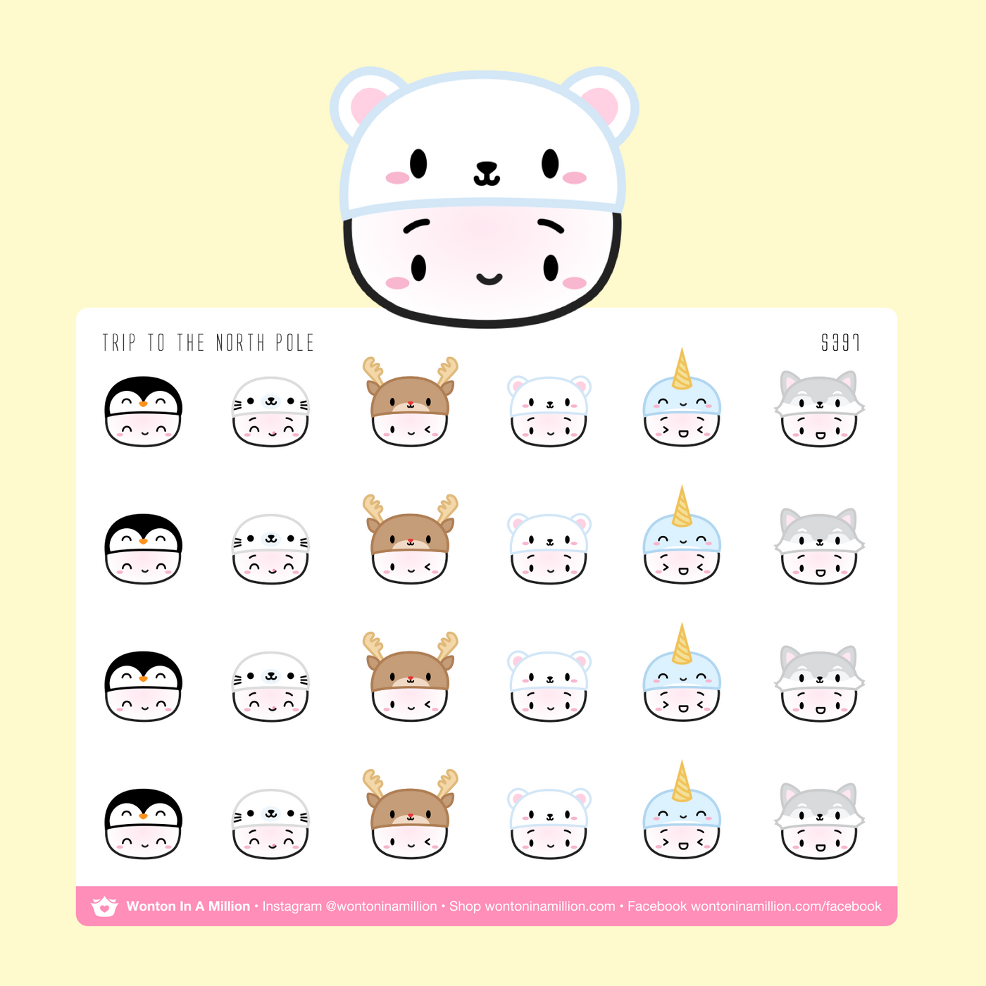 S397 | Steamie's North Pole Hats Stickers