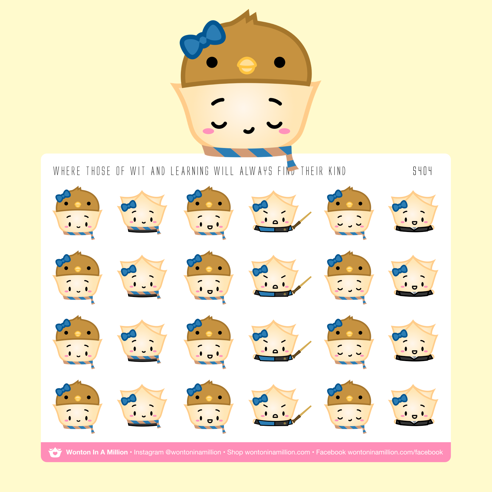 Wonton's Ravenclaw Eagle Hat Stickers - Wonton In A Million