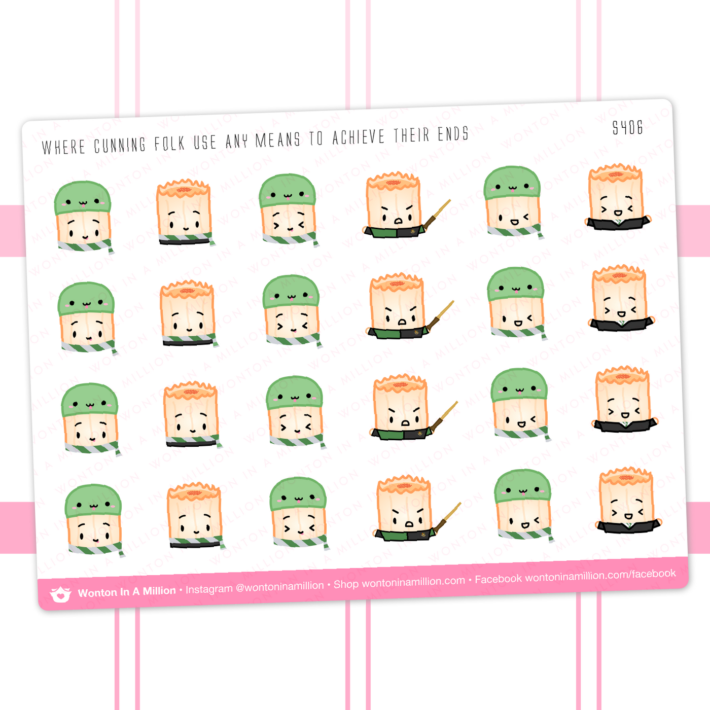 S406 | Wizard Houses - Slytherin Stickers