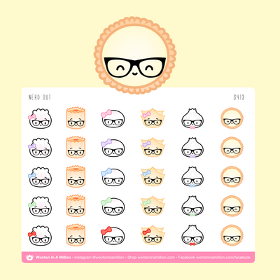 S413 | Nerd Out Glasses Stickers