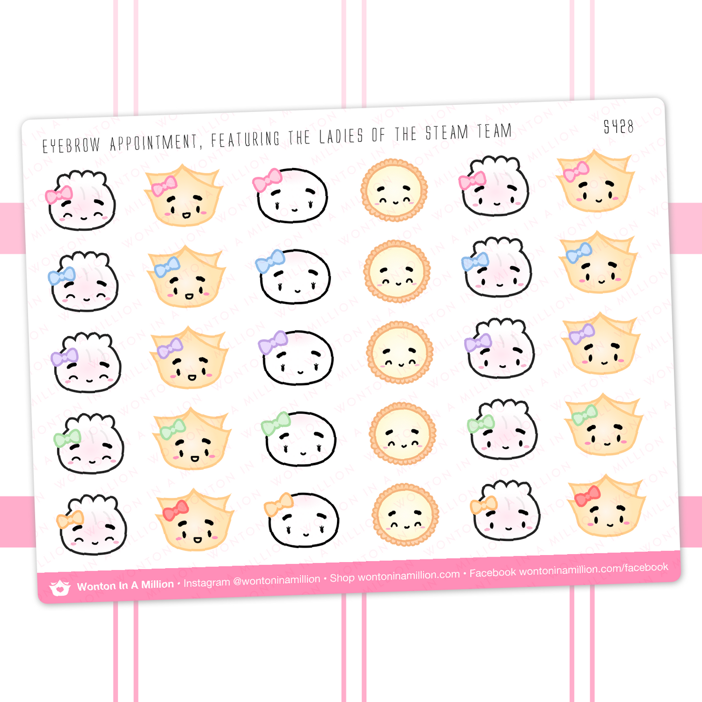 Eyebrow Appointment Stickers