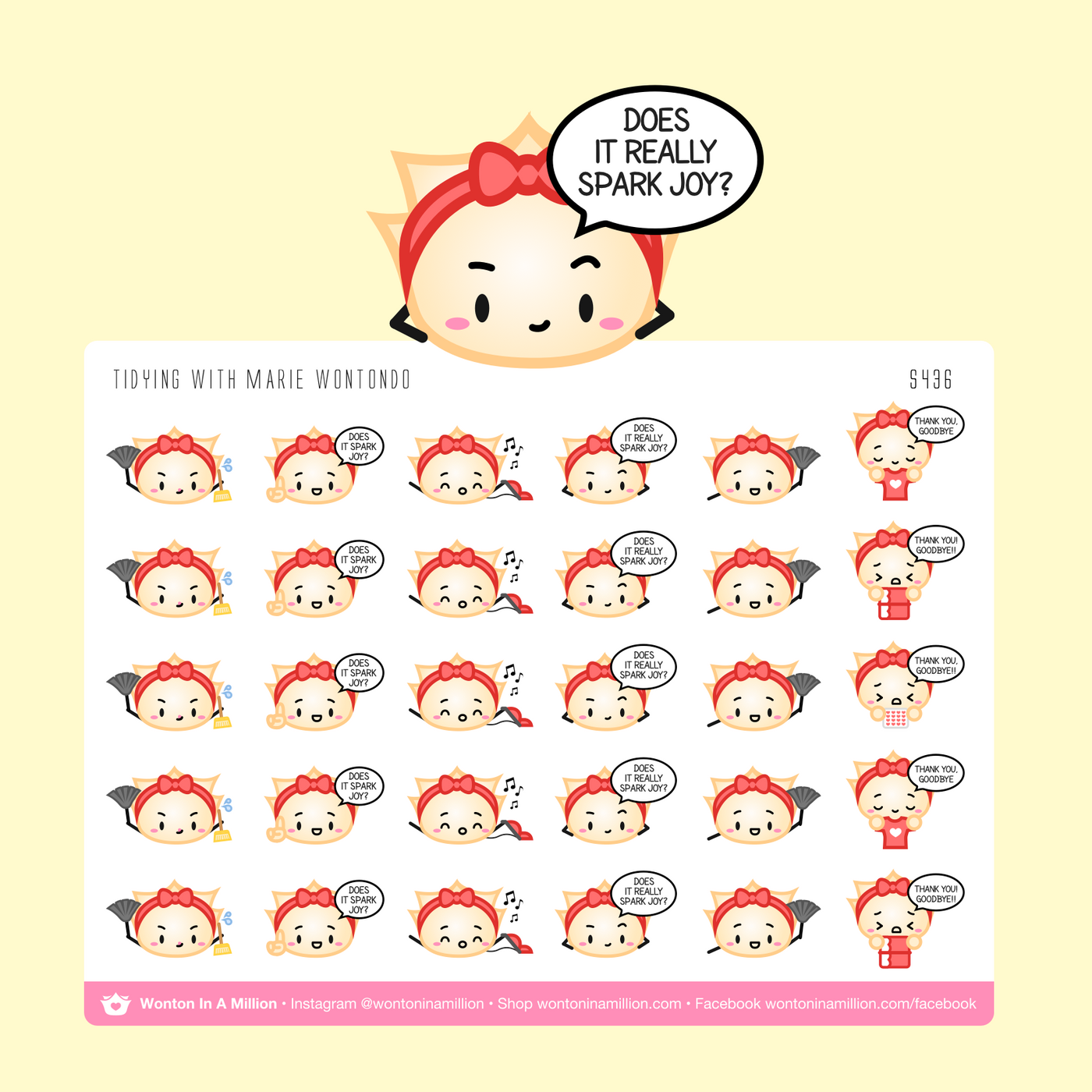 S436 | Marie Wontondo Cleaning and Organizing Stickers
