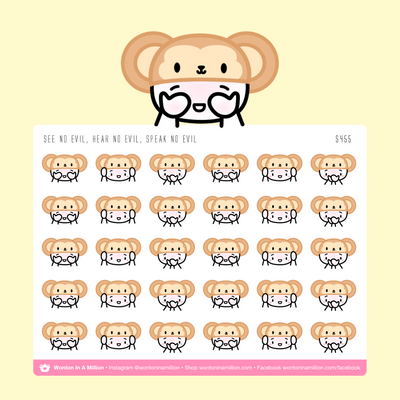 S455 | Monkey Emojis Stickers