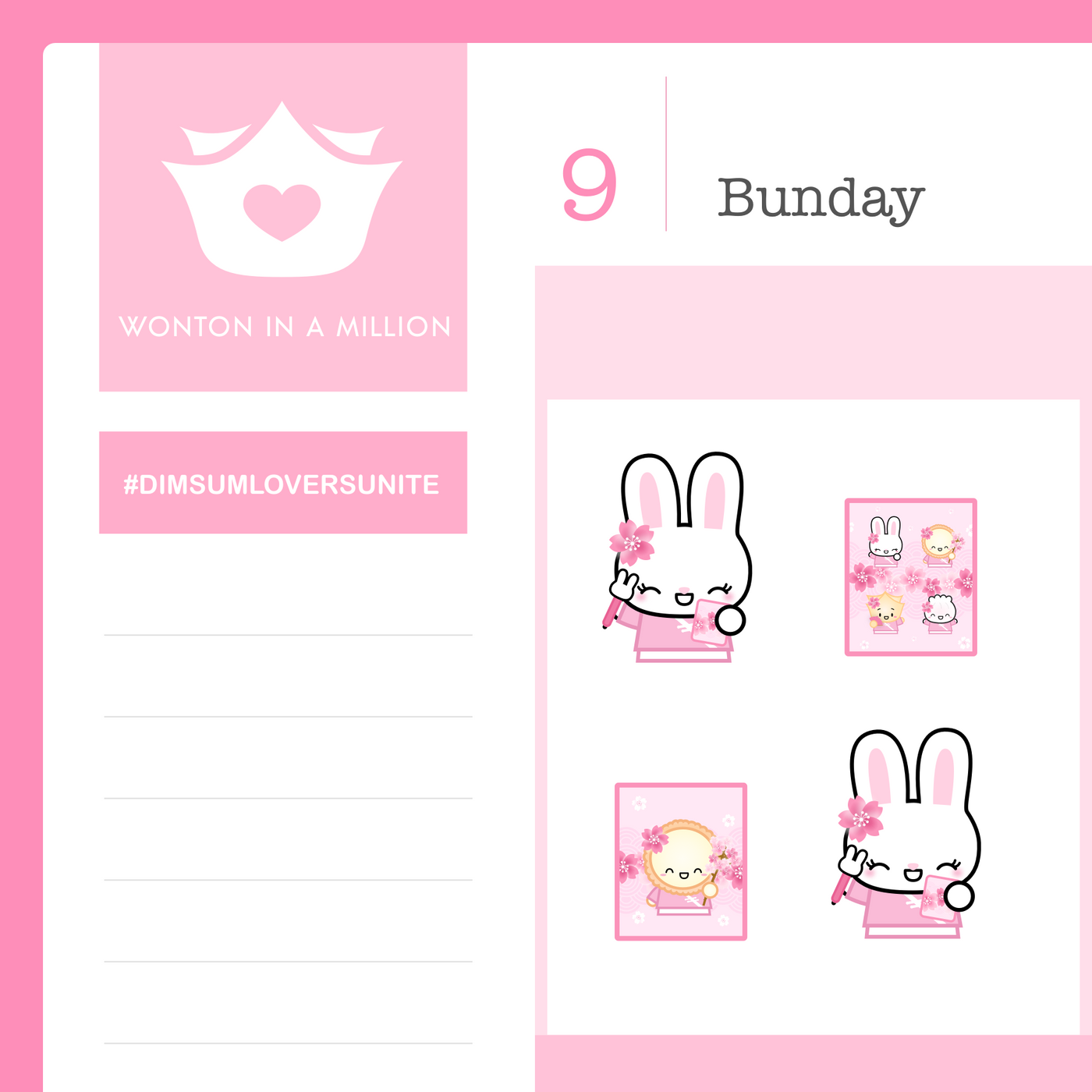 S541 | Sakura Bunny Planners Stickers
