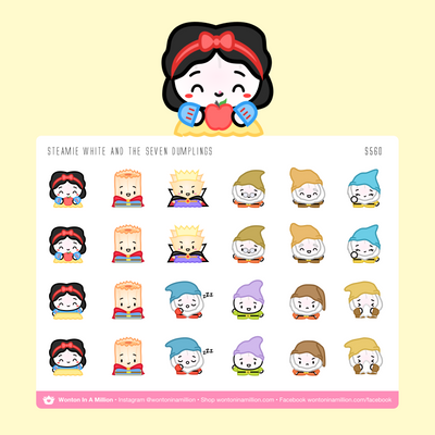 S560 | Snow White and the Seven Dumplings Stickers