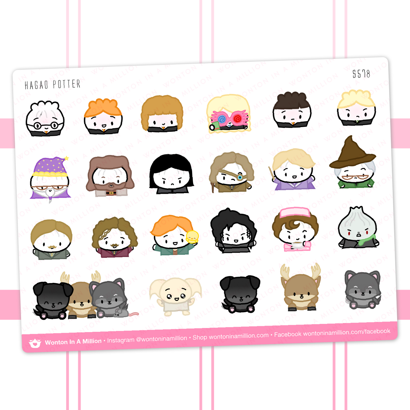 S578 | Hagao Potter - All The Characters Stickers