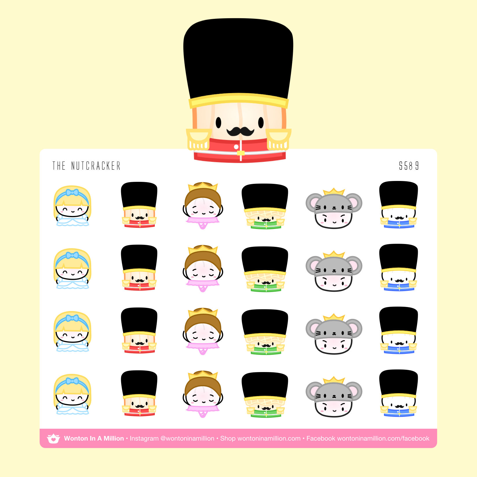 Wonton Upon A Time - The Nutcracker Stickers - Wonton In A Million