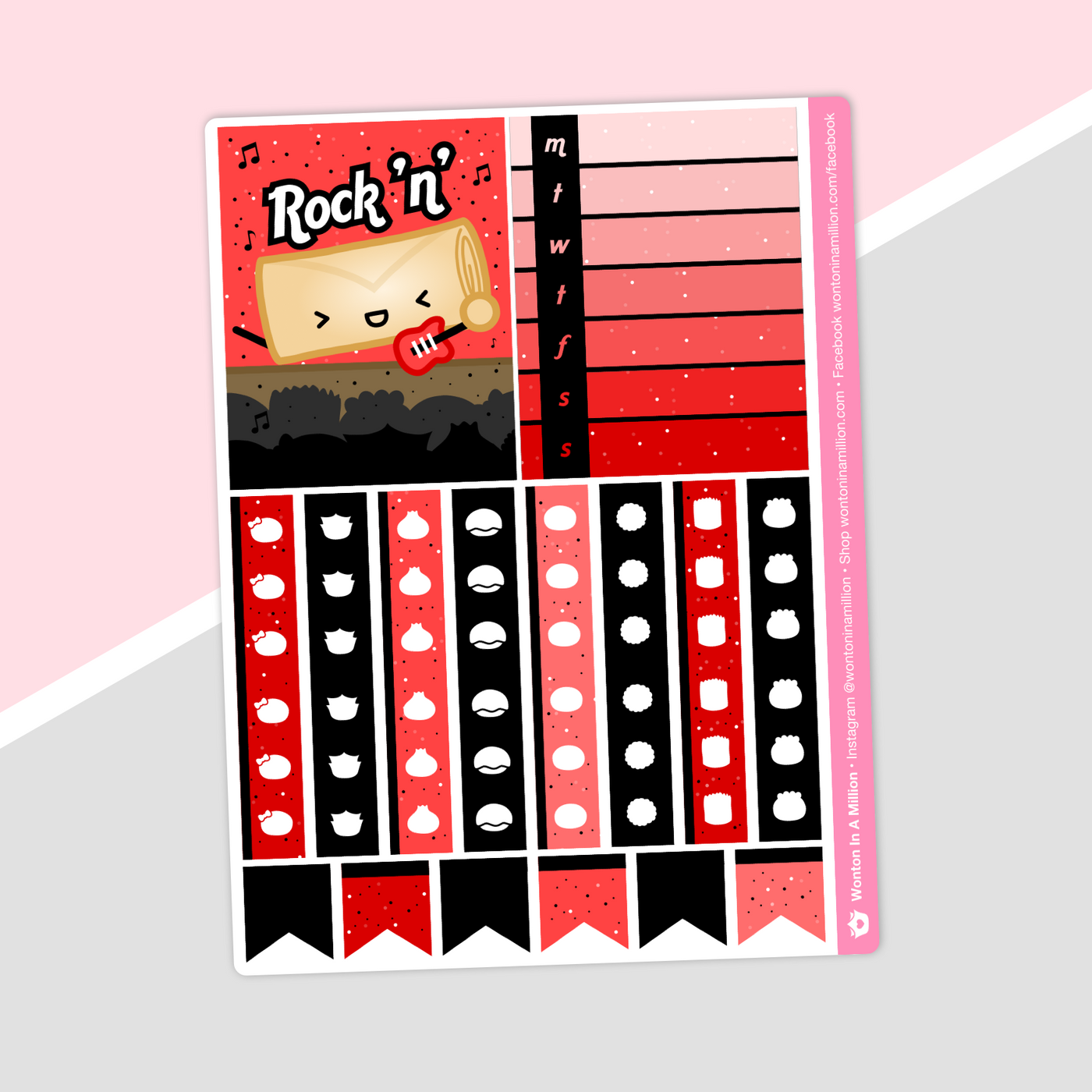 SK021d | Rock 'N' Ricky Eggroll Stickers - (D) Checklists