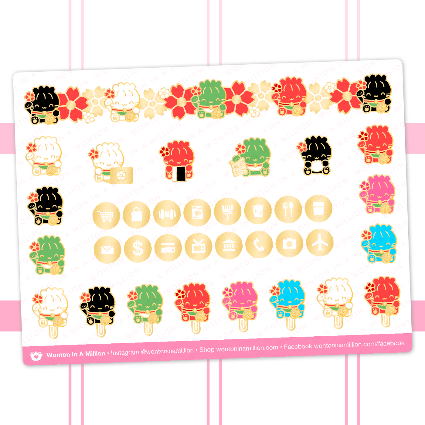 Maneki Neko Stickers - (A) Icons