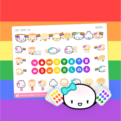 SK023a | Rainbao Love 2.0 Stickers - (A) Icons
