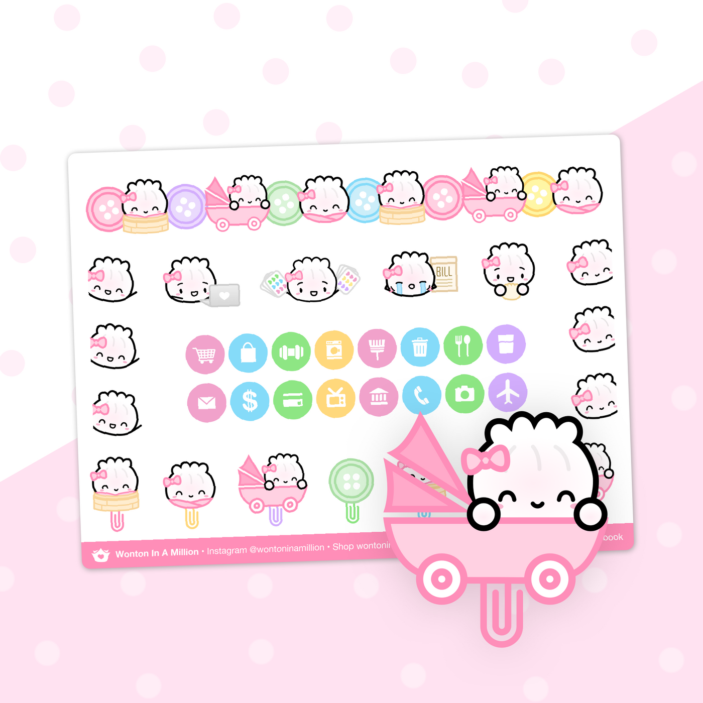Baby Steamie Stickers - (A) Icons