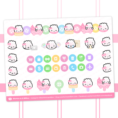 Baby Steamie Stickers - (A) Icons