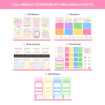 SK049 | Birthday Party Weekly Sticker Kit (Standard Vertical)