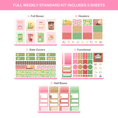 SK059 | Snack Aisle Weekly Sticker Kit (Standard Vertical)