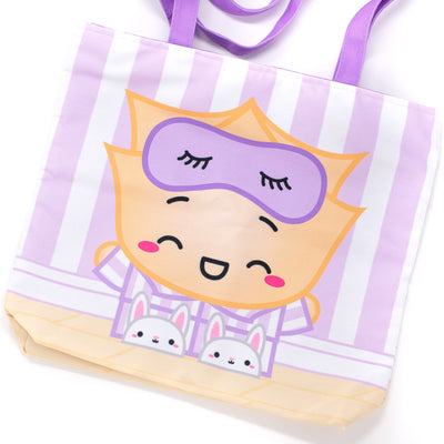 Pajama Party Zipper Canvas Tote Bag