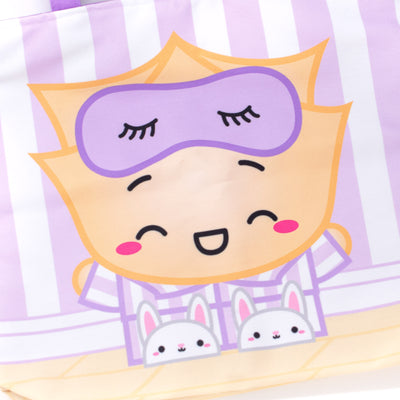 Pajama Party Zipper Canvas Tote Bag