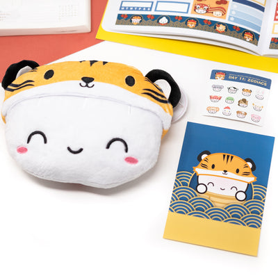 Steamie with Tofu the Tiger Hat Plushie