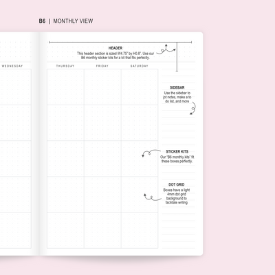 Sakura Bunny - Undated 6-Month Weekly Planner (B6)