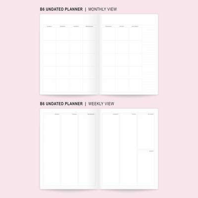 Sakura Bunny - Undated 6-Month Weekly Planner (B6)