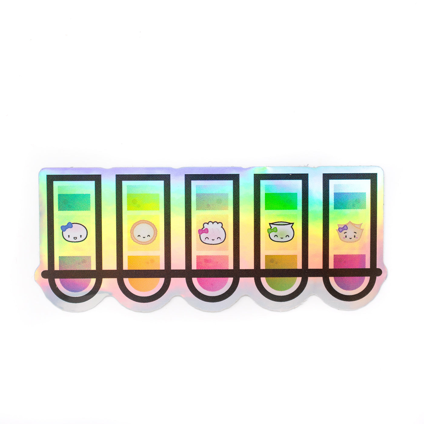 L225 | Periodic Table - Test Tubes Holographic Vinyl Sticker