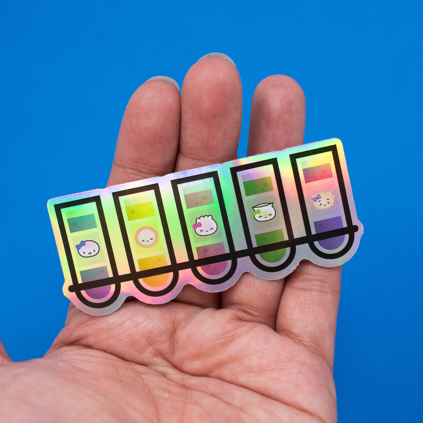 Periodic Table - Test Tubes Holographic Vinyl Sticker